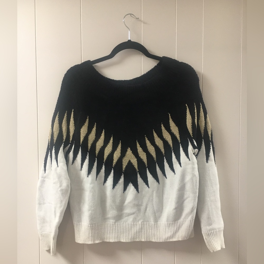 EXPRESS BLACK AND WHITE SWEATER